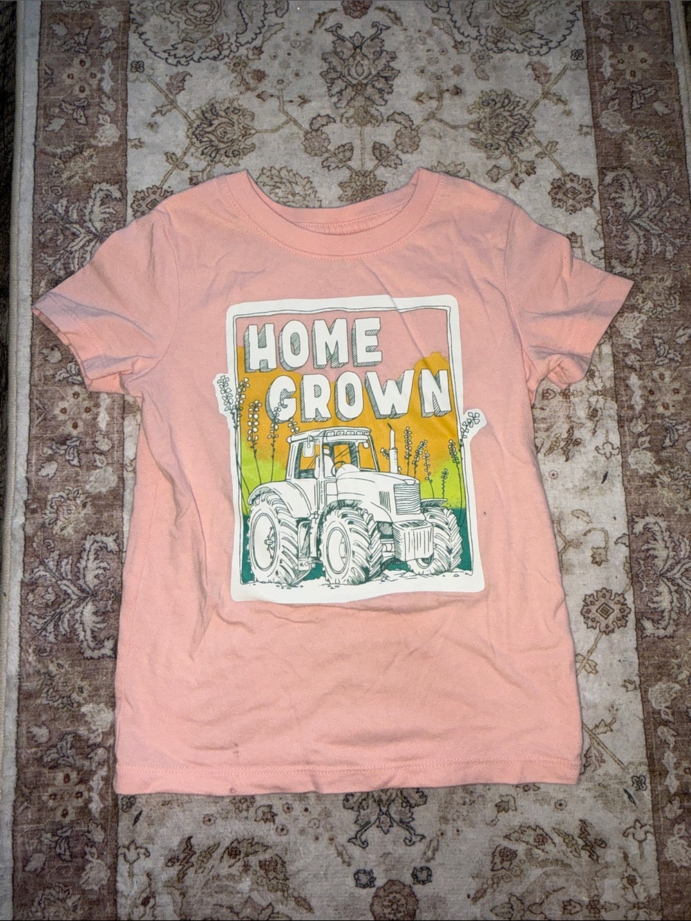 Cat & Jack Home Grown Tractor Shirt - Girls size 4T